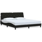 Maison Chic Posteljni okvir - Dvoposteljna postelja - Zakonska postelja brez vzmetnice črn 180x200 cm blago-J3827, (21774754) | Shoptok.si