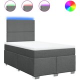 vidaXL Box spring postelja z vzmetnico temno siva 120x190 cm blago, (21321459) | Shoptok.si