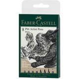 Faber-Castell SET PITT ARTIST PK8 BLACK FABER-CASTELL 167158 BLISTER | shoptok.hr