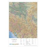  Kort, fizičko geografska karta, u listu, Srbija ( 100024 ) Cene