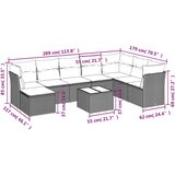 vidaXL 9-dijelni set vrtnih sofa s jastucima poliratan smeđi | shoptok.hr