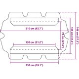  Zamjenski krov za vrtnu ljuljačku narančasti 150/130x105/70 cm | shoptok.hr