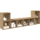 vidaXL Set TV komoda 4 pcs Umjetnička hrastovina 72 x 35 x 36.5 cm | shoptok.hr