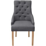  Blagovaonske stolice od tkanine 6 kom tamnosive | shoptok.hr