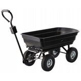 Chomik Vrtna nagibna ručna kolica 300 kg 75 L crna | shoptok.hr