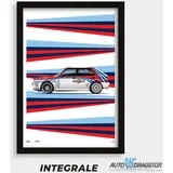 poster "lancia delta hf integrale rally" 50x70CM HT-INTEGRALE-POSTER