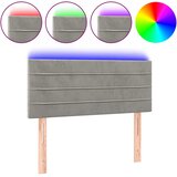  LED uzglavlje svjetlosivo 90x5x78/88 cm baršunasto | shoptok.hr