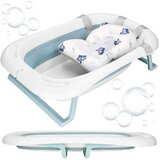  Sklopiva kada s jastukom bijelo-plava | shoptok.hr