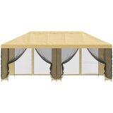 Paviljon s bočnim stranama 6 x 3 m Krem Poliester i čelik 190 | shoptok.hr