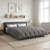  Ljetni pokrivač Svijetlo siva 240 x 260 cm Mikrovlakna - Svjetlosiva 260 x 240 cm | shoptok.hr