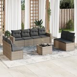  9-dijelni set vrtnih sofa od poliratana s jastucima sivi | shoptok.hr