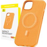 Baseus Magnetno ohišje za iPhone 15 Fauxther Series (oranžno), (20833641) Cene