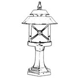 Opviq Vanjska zidna lampa BSU-68199-BSY-K, 52 cm, IP65, E27, 40W, Crna | Eponuda.ba