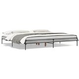Maison Chic Posteljni okvir - Dvoposteljna postelja - Zakonska postelja siva sonoma 200x200 cm inž. les in kovina-J5531, (21773083) | Shoptok.si