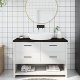  Kupaonska radna ploča tamnosmeđa 120x60x(2-4) cm tretirano drvo | shoptok.hr