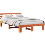  Okvir za krevet od borovine Vosak smeđa Masivno drvo 135 x 190 cm | shoptok.hr