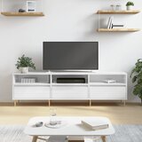 TV ormarić sjajni bijeli 150x30x44,5 cm od konstruiranog drva | Eponuda.com