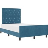 vidaXL Postelja Temno modra 120x200 cm Žamet | Shoptok.si