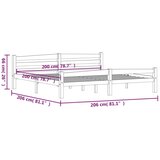  Posteljni okvir temno siv iz trdne borovine 200x200 cm, (20646392) | Shoptok.si