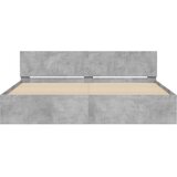  Okvir za krevet s uzglavljem i LED siva boja betona 200x200 cm | Eponuda.com