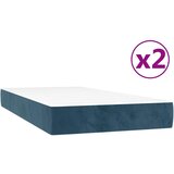  s oprugama i madracem tamnoplavi 200x200 cm baršunasti | shoptok.hr