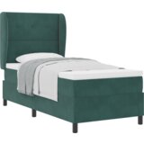  Krevet s boxspringom i madracem tamnozelene boje 100x200 cm baršun | shoptok.hr