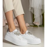Gemre White-silver sneakers adorned with a butterfly with rhinestones Kariba | shoptok.hr