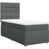 vidaXL Okvir kreveta s oprugama i madrac tamnosivi 80x200cm od tkanine | shoptok.hr