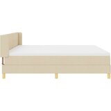  Krevet s opruga kutije s uzglavljem Krema 200 x 200 cm tkanina | shoptok.hr