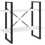 vidaXL knjižna omara 2-nadstropna bela 80x30x70 cm trdna borovina | Shoptok.si