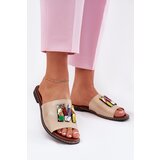 Boto Women's Flat Sandals With Decoration Gold Clelione | Shoptok.si