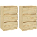 Furnova Nočna omarica 2 kosa 40x29,5x64 cm trdna borovina, (21926739) | Shoptok.si