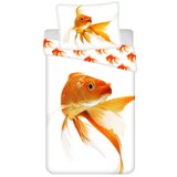 Jerry Fabrics Bela/oranžna enojna bombažna otroška posteljnina 140x200 cm Goldfish – | Shoptok.si