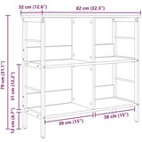 vidaXL Knjižna polica Star les 82 x 32 x 79 cm Konstruiran les | Shoptok.si