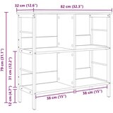 vidaXL Polica Staro drvo 82 x 32 x 79 cm Konstruirano drvo | shoptok.hr