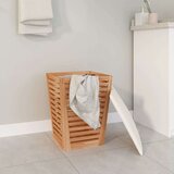 vidaXL Kopalniški stolček 40,5x40,5x56 cm trdna orehovina | Shoptok.si