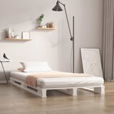 Krevet od paleta bijeli 100 x 200 cm od masivne borovine | Eponuda.ba