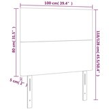  LED uzglavlje svjetlosivo 100x5x118/128 cm od tkanine | shoptok.hr