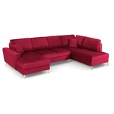 Cosmopolitan Design Crvena baršunasti sklopiva/s prostorom za odlaganje kutna garnitura (s desnim kutom/u obliku slova "U") Kyoto – | shoptok.hr