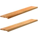  Prozorske klupice 2 kom svijetlosmeđe 160x30x2 cm masivne hrast | shoptok.hr