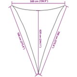  Jedro za zaštitu od sunca 160 g/m² Trokutasto pijesak 5x7x7 m HDPE | Shoptok.si