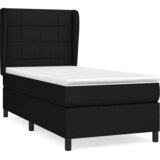  Krevet s oprugama i madracem crni 90x200 cm od tkanine | shoptok.hr