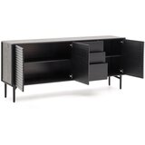 Kave Home Crna komoda u dekoru hrasta 200x86x45 cm Lenon &amp;ndash; Slike