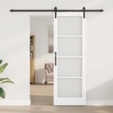 vidaXL Drsna vrata z opremo 'ORKDAL'Bela 73.5x211 cm | Shoptok.si