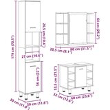 vidaXL 43-dijelni set kupaonskog namještaja käsityöläinen tammi | shoptok.hr