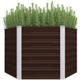vidaXL Visoka greda rjava 129x129x77 cm pocinkano jeklo Cene