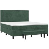  Krevet s oprugama i madracem tamnozeleni 180x200 cm baršunasti | shoptok.hr