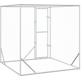 Vanjski kavez za pse srebrni 2 x 2 x 2 m od pocinčanog čelika | shoptok.hr