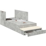 vidaXL Krevet s prostorom za pohranu Betonska siva 80x200 cm | shoptok.hr