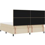  Konstrukcija postelje z vzmetnico Bež Tkanina 200 x 200 cm, (22067160) | Shoptok.si